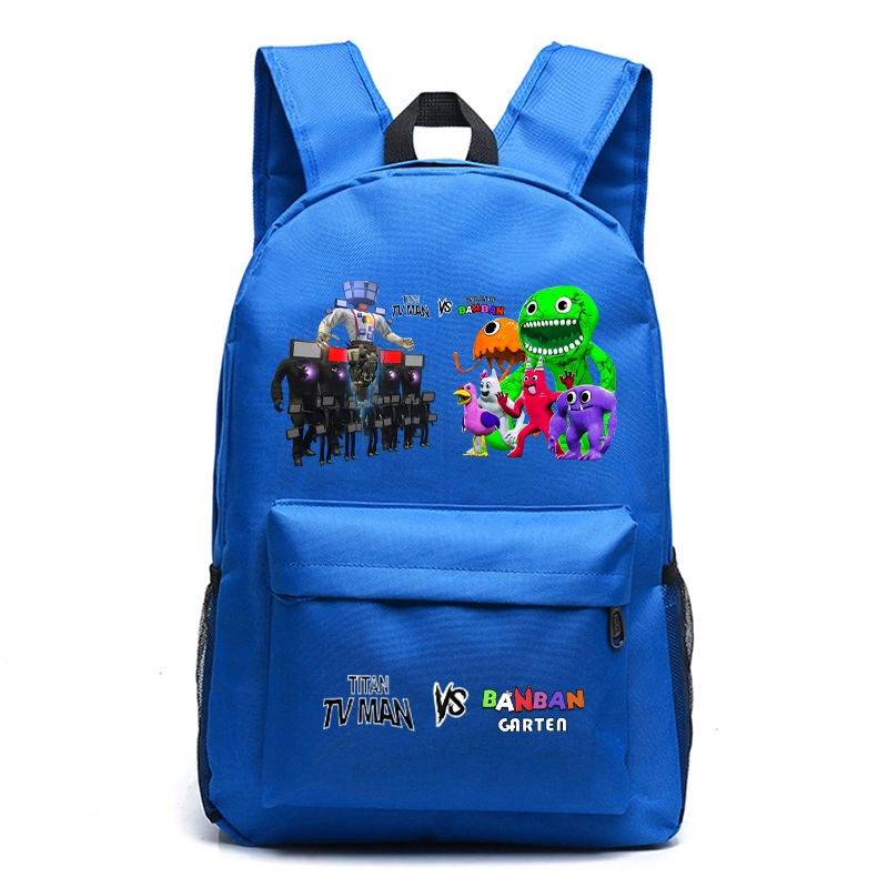 Skibidi Toilet Titan speakerman vs Garten of Banban Campus Student Class Garden Backpack Backpack Children's Backpack Schoolbag Boys and Girls