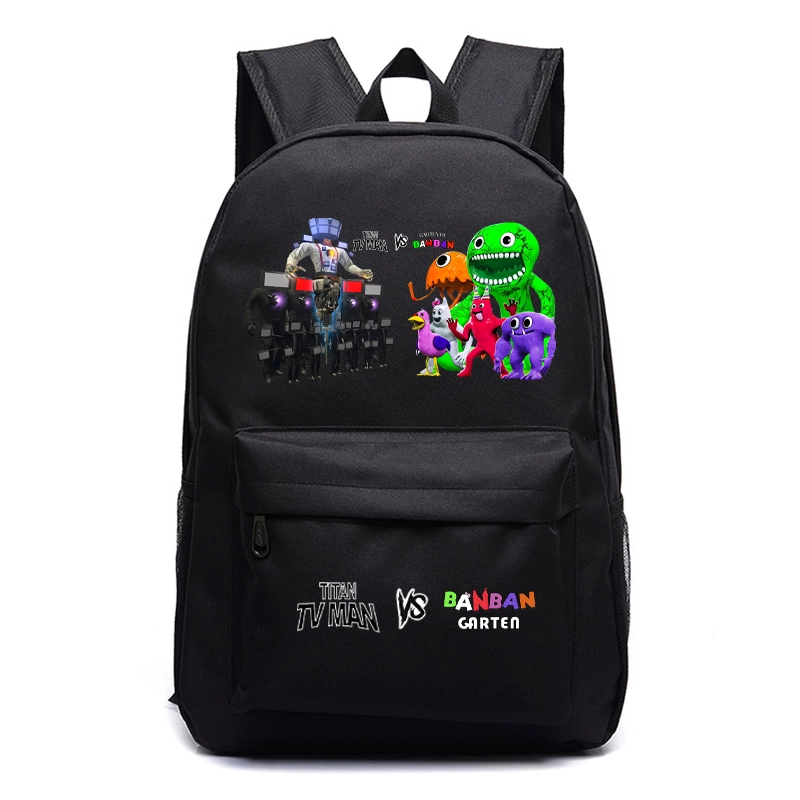 Skibidi Toilet Titan speakerman vs Garten of Banban Campus Student Class Garden Backpack Backpack Children's Backpack Schoolbag Boys and Girls
