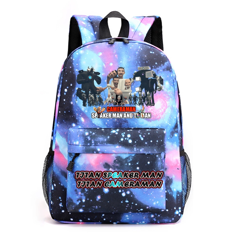 Tas Titan TV MAN Tas Ransel Anak Sekolah Titan TV MAN Skibidi Toilet - Tas Polos