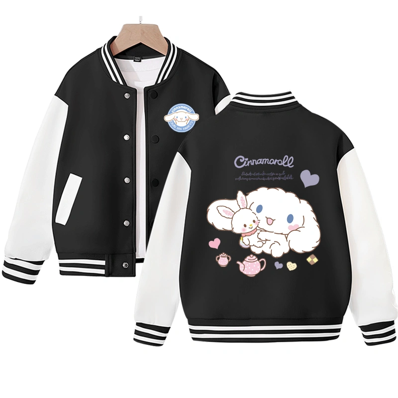 Sanrios Kawaii Anime Cinnamoroll Cute Cartoon Woman Jacket Spring Autumn New Loose Sports Baseball Uniform Birthday Gift