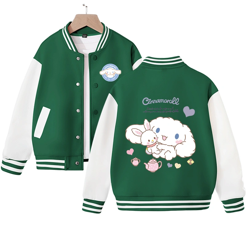 Sanrios Kawaii Anime Cinnamoroll Cute Cartoon Woman Jacket Spring Autumn New Loose Sports Baseball Uniform Birthday Gift