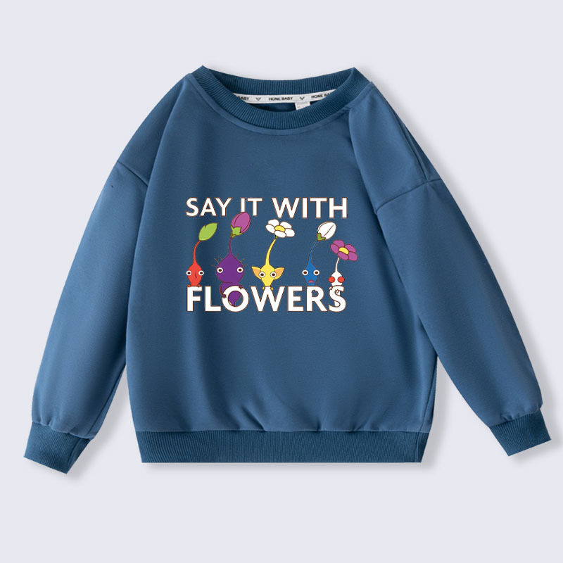 Cartoon Pikmin 4 Sweatshirts Children Hoodies for Girls Kids Spring Autumn Casual Pullover Boys Hoodie Costume 2-16Years