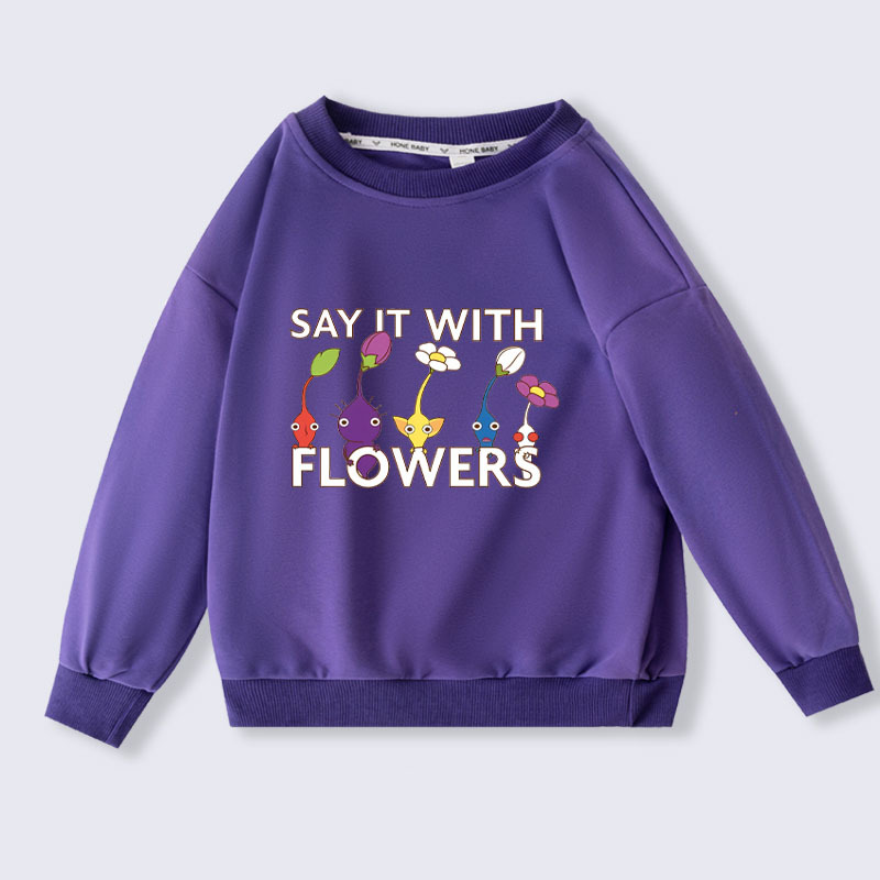 Cartoon Pikmin 4 Sweatshirts Children Hoodies for Girls Kids Spring Autumn Casual Pullover Boys Hoodie Costume 2-16Years