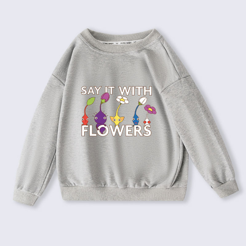 Cartoon Pikmin 4 Sweatshirts Children Hoodies for Girls Kids Spring Autumn Casual Pullover Boys Hoodie Costume 2-16Years