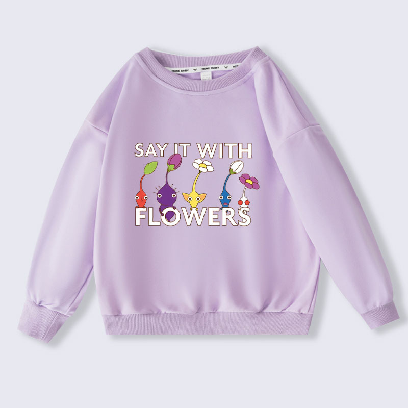 Cartoon Pikmin 4 Sweatshirts Children Hoodies for Girls Kids Spring Autumn Casual Pullover Boys Hoodie Costume 2-16Years