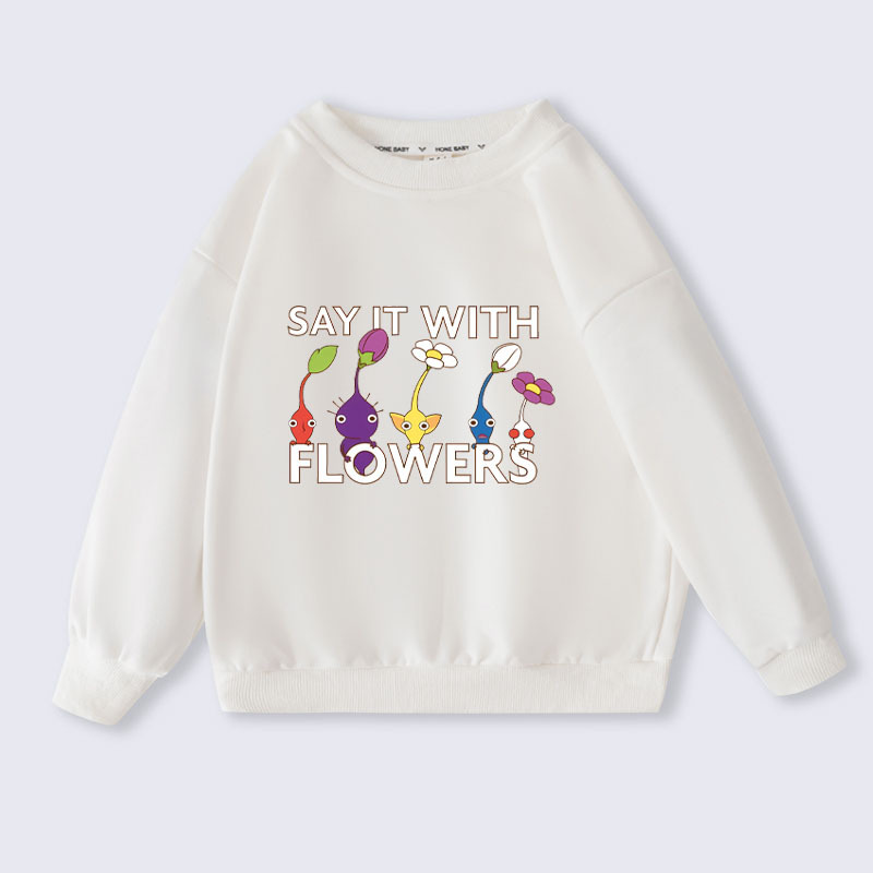 Cartoon Pikmin 4 Sweatshirts Children Hoodies for Girls Kids Spring Autumn Casual Pullover Boys Hoodie Costume 2-16Years