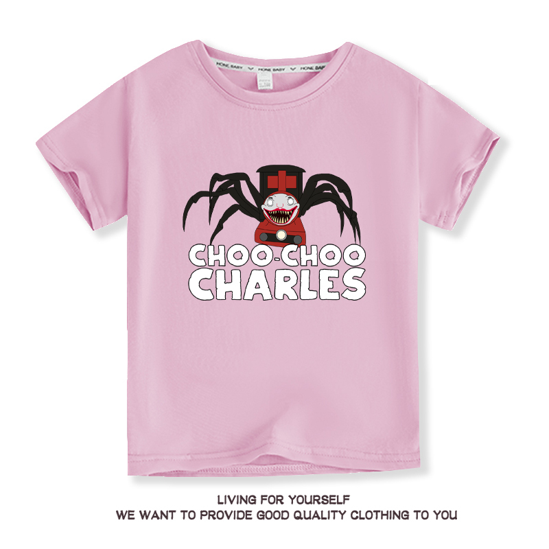 Choo-Choo Charles Plush Kids Summer Short Sleeve T Shirt for Kids Boy 10 Years Baby Girls Ground Neck Tees Baby T-shirt 6 8 10T