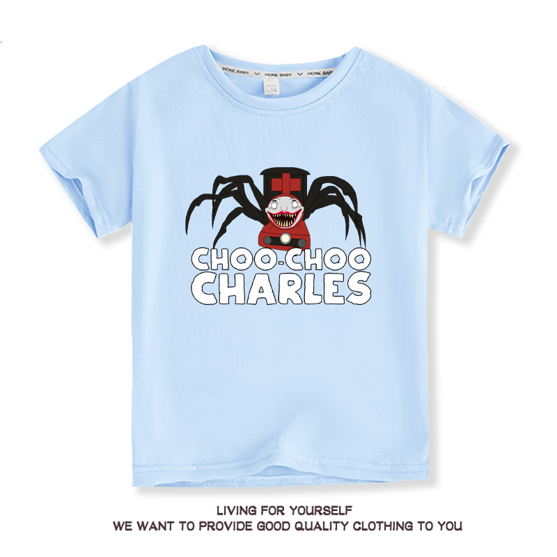 Choo-Choo Charles Plush Kids Summer Short Sleeve T Shirt for Kids Boy 10 Years Baby Girls Ground Neck Tees Baby T-shirt 6 8 10T
