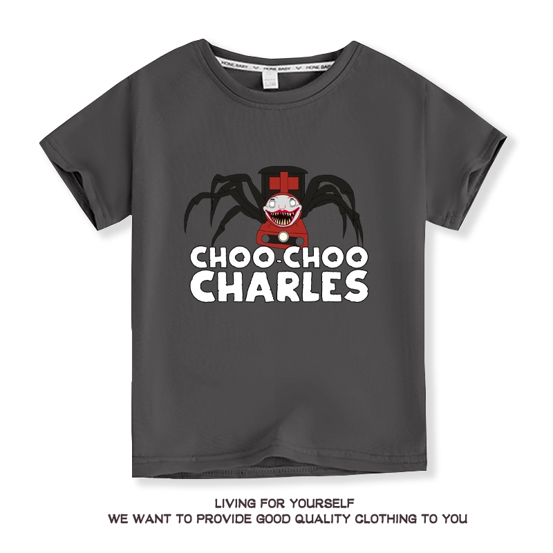 Choo-Choo Charles Plush Kids Summer Short Sleeve T Shirt for Kids Boy 10 Years Baby Girls Ground Neck Tees Baby T-shirt 6 8 10T
