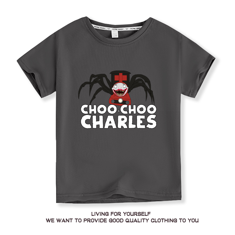Choo-Choo Charles Plush Kids Summer Short Sleeve T Shirt for Kids Boy 10 Years Baby Girls Ground Neck Tees Baby T-shirt 6 8 10T