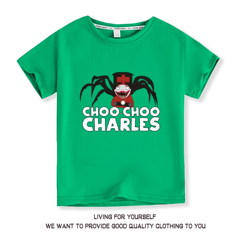 Choo-Choo Charles Plush Kids Summer Short Sleeve T Shirt for Kids Boy 10 Years Baby Girls Ground Neck Tees Baby T-shirt 6 8 10T