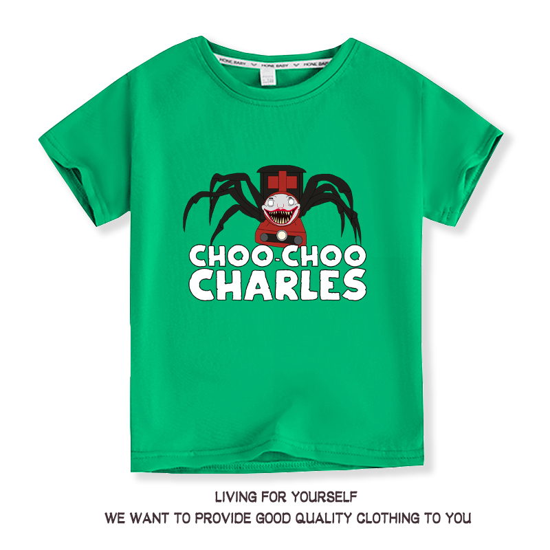 Choo-Choo Charles Plush Kids Summer Short Sleeve T Shirt for Kids Boy 10 Years Baby Girls Ground Neck Tees Baby T-shirt 6 8 10T