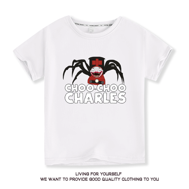 Choo-Choo Charles Plush Kids Summer Short Sleeve T Shirt for Kids Boy 10 Years Baby Girls Ground Neck Tees Baby T-shirt 6 8 10T
