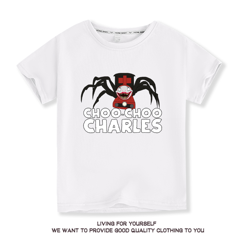 Choo-Choo Charles Plush Kids Summer Short Sleeve T Shirt for Kids Boy 10 Years Baby Girls Ground Neck Tees Baby T-shirt 6 8 10T