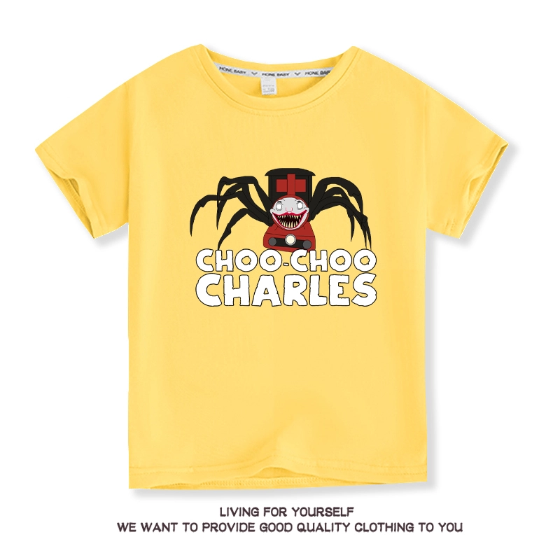 Choo-Choo Charles Plush Kids Summer Short Sleeve T Shirt for Kids Boy 10 Years Baby Girls Ground Neck Tees Baby T-shirt 6 8 10T