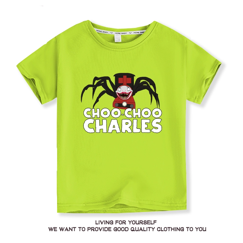 Choo-Choo Charles Plush Kids Summer Short Sleeve T Shirt for Kids Boy 10 Years Baby Girls Ground Neck Tees Baby T-shirt 6 8 10T