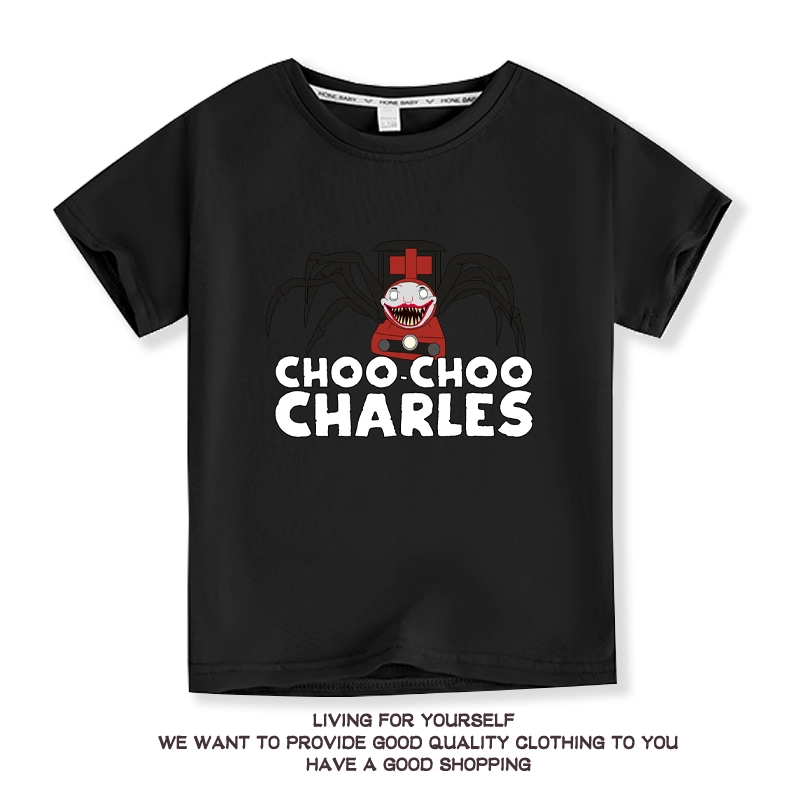 Choo-Choo Charles Plush Kids Summer Short Sleeve T Shirt for Kids Boy 10 Years Baby Girls Ground Neck Tees Baby T-shirt 6 8 10T