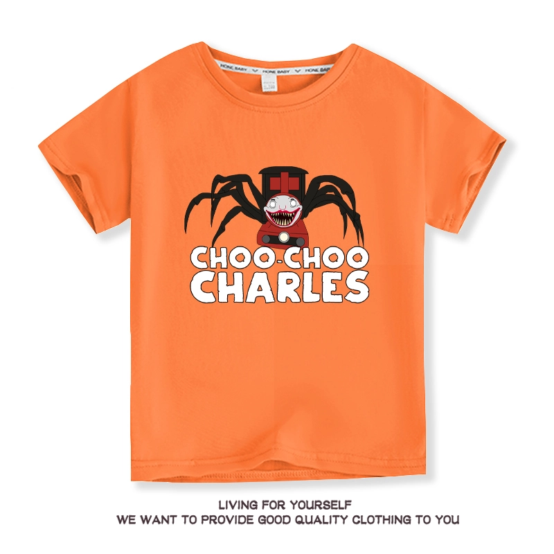 Choo-Choo Charles Plush Kids Summer Short Sleeve T Shirt for Kids Boy 10 Years Baby Girls Ground Neck Tees Baby T-shirt 6 8 10T