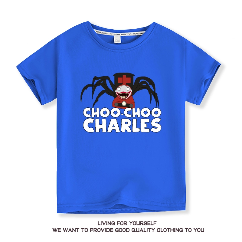 Choo-Choo Charles Plush Kids Summer Short Sleeve T Shirt for Kids Boy 10 Years Baby Girls Ground Neck Tees Baby T-shirt 6 8 10T