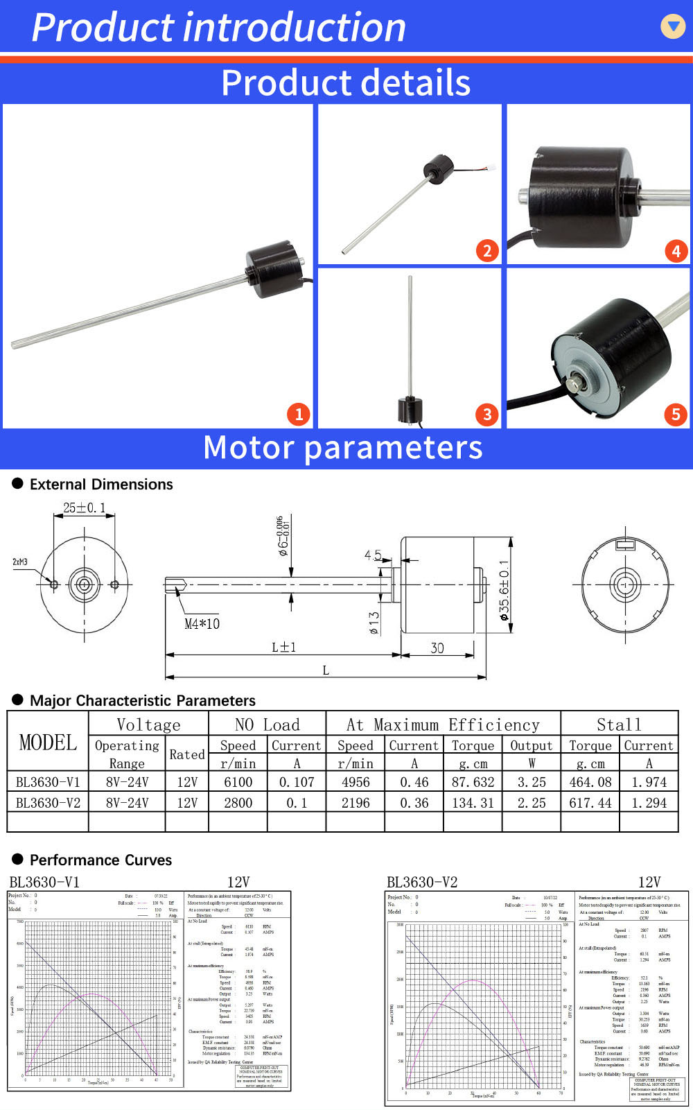 3630 Brushless Motor