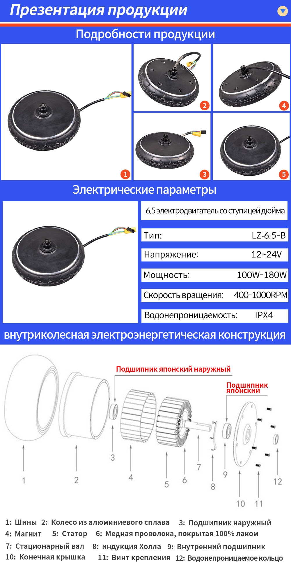 6,5-дюймовый мотор-концентратор