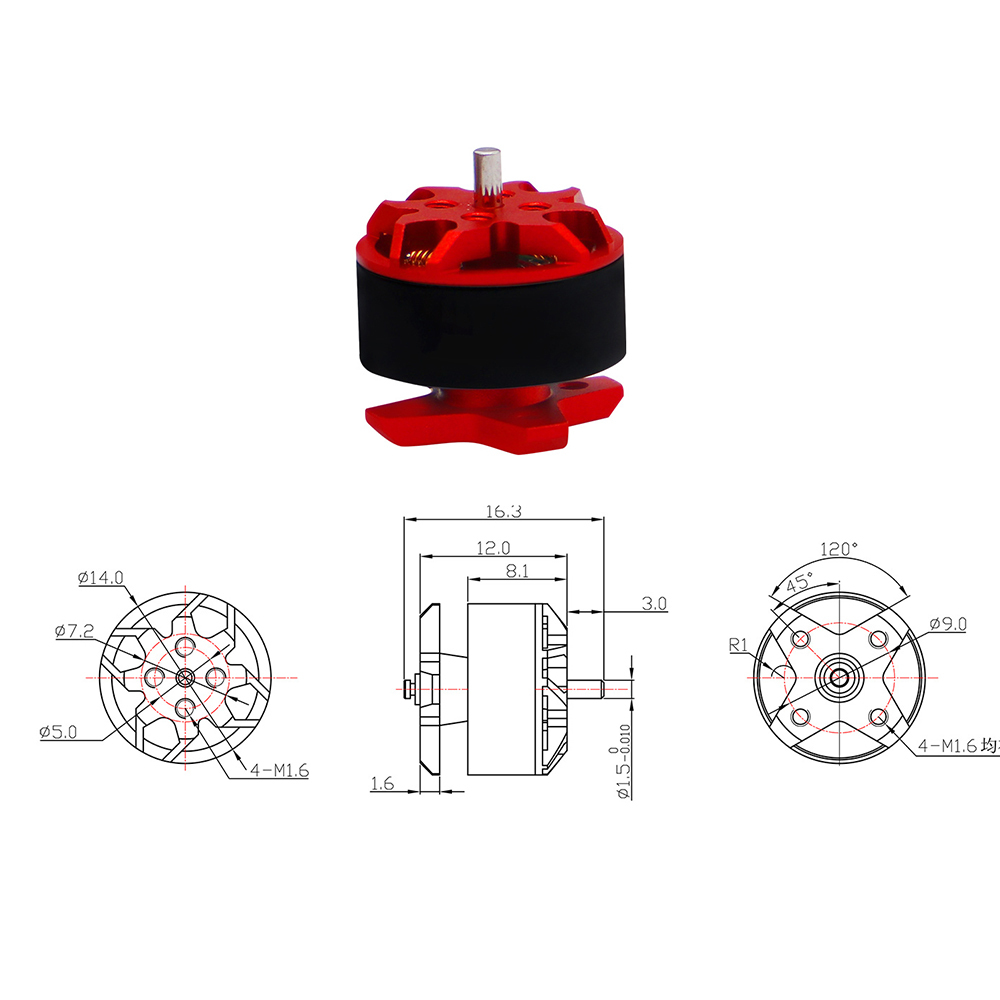 1104 5100KV Drone Brushless Motor,Shenzhen Zhongda Motor Co., Ltd. 