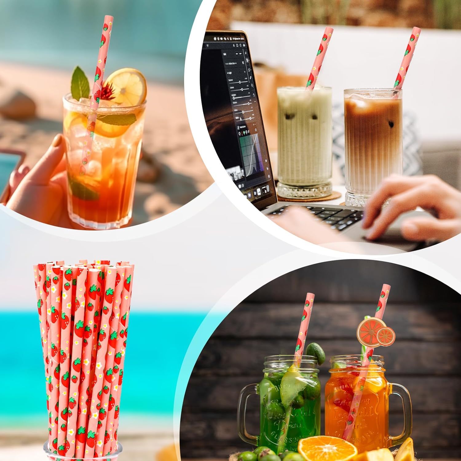 Customized Colored mixed paper straw