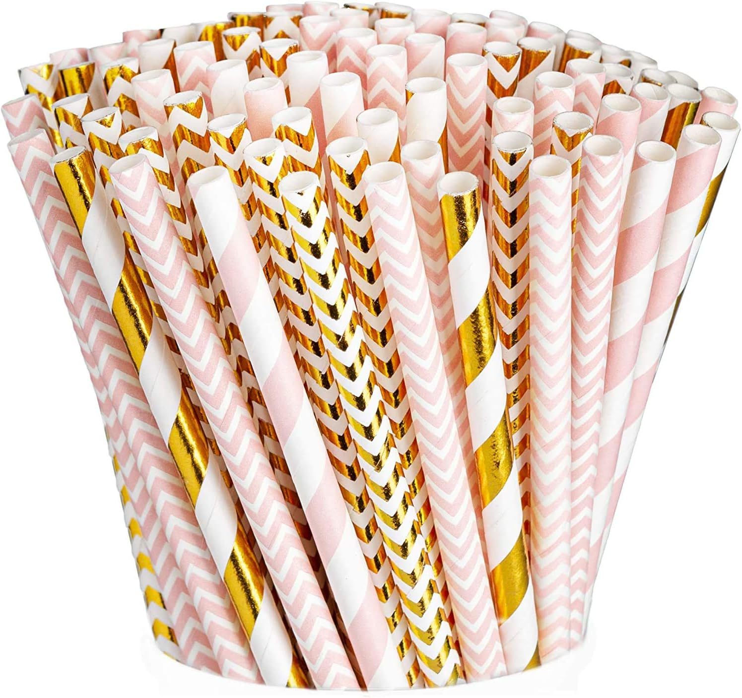 Customized Colored striped paper straw