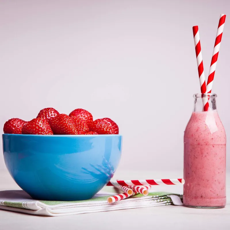 Colored dot and wave environmental paper straw