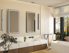 Mosmile Round Corner Framed Bathroom LED Lighted Mirror ISABELL-S017