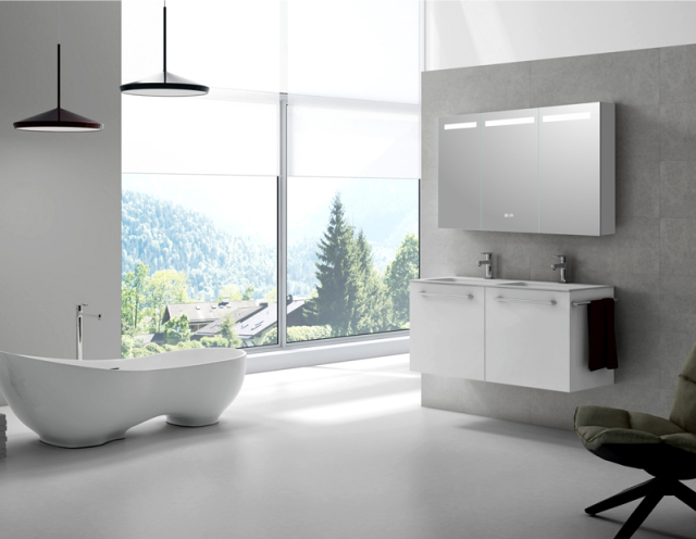 Mosmile 3 Doors LED Lighting Bathroom Mirror Cabinet C301Y3004