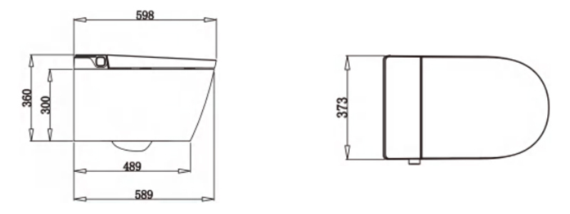 Mosmile Hotel New Auto Smart Bathroom Toilet WM601