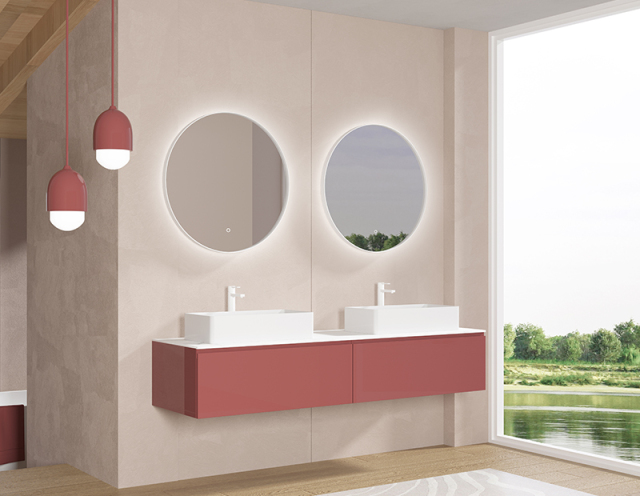 Mosmile Round High Framed Backlit  LED Bathroom Mirror LUCY-R080