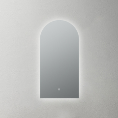 Mosmile Arch Frameless Illuminated Bathroom LED Mirror HEXAGON-N048