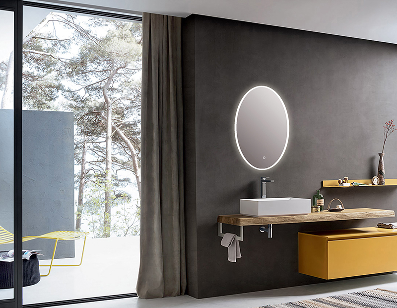 Mosmile Frameless Illuminated Oval Smart Bathroom LED Mirror MICHELLE-N006
