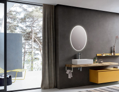 Mosmile Frameless Illuminated Oval Smart Bathroom LED Mirror MICHELLE-N006