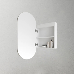Mosmile Anti-fog Lighted Wooden Bathroom Pill Mirror Cabinet C104W1003