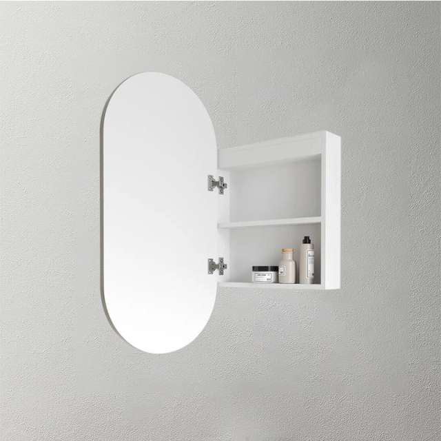 Mosmile Anti-fog Lighted Wooden Bathroom Pill Mirror Cabinet C104W1003