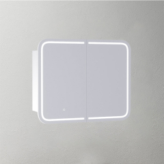 Mosmile Wooden LED Bathroom Round-corner Mirror Cabinet C205W1001