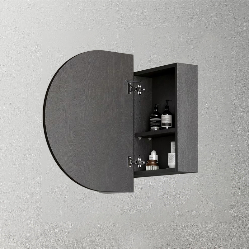 Mosmile 2 doors Wooden Bathroom Pill LED Mirror Cabinet C204W1003