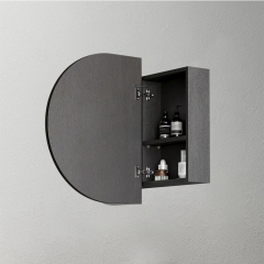 Mosmile 2 doors Wooden Bathroom Pill LED Mirror Cabinet C204W1003