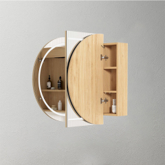 Mosmile 3 doors Wooden Bathroom Pill LED Mirror Cabinet C304W1003