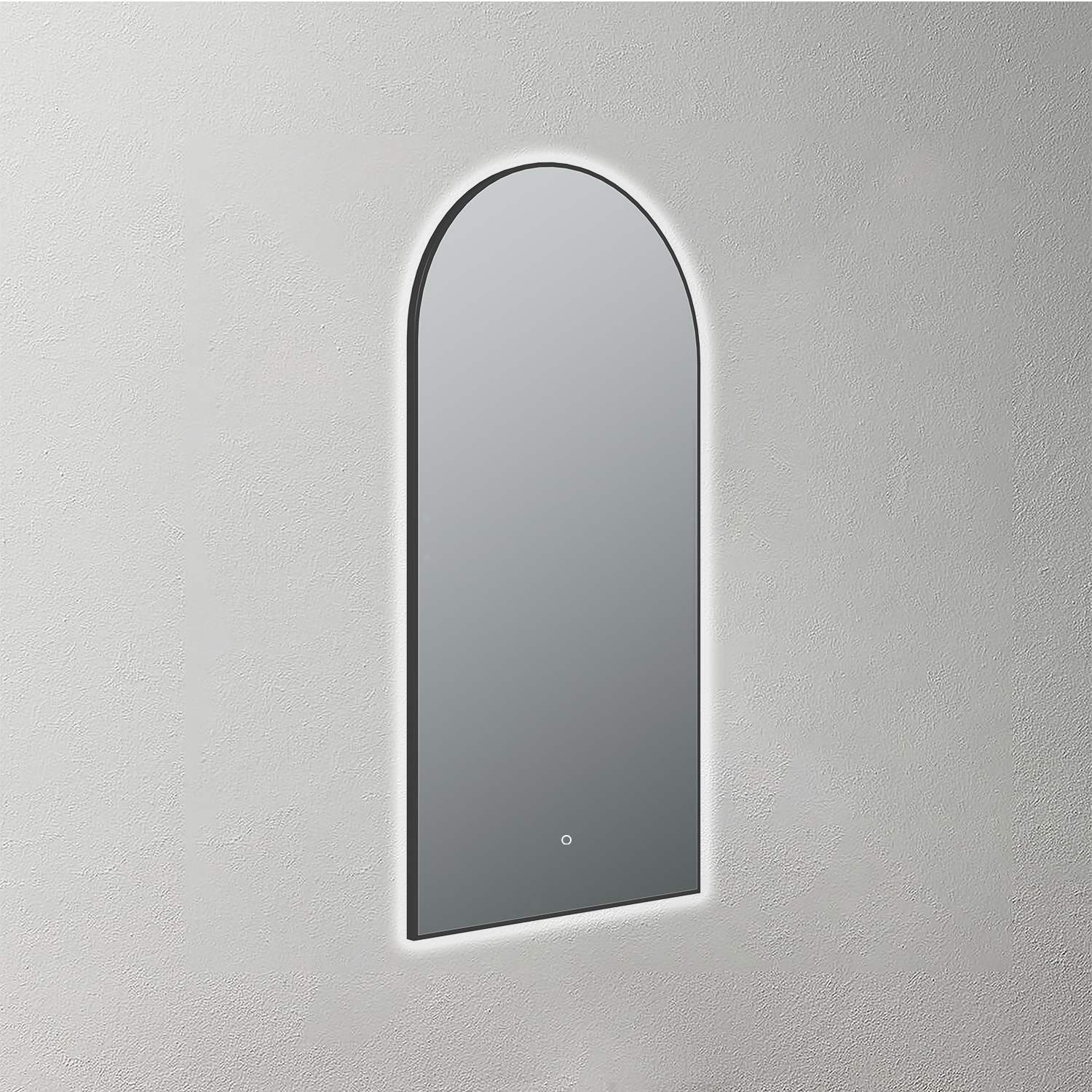Mosmile Covered Framed Arch LED Illuminated Bathroom Mirror HEXAGON-S022