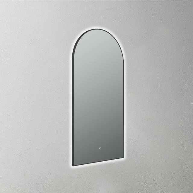 Mosmile Covered Framed Arch LED Illuminated Bathroom Mirror HEXAGON-S022