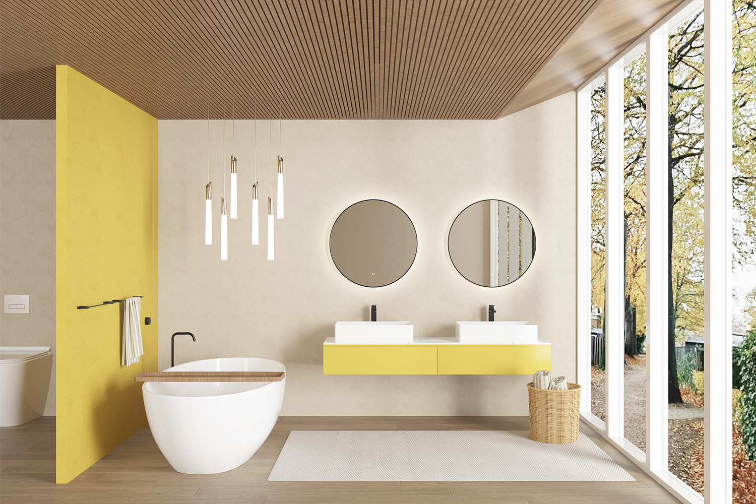 Mosmile 10mm Covered Frame Round Bathroom Illuminated Mirror LUCY-R079
