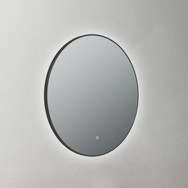 Mosmile 10mm Covered Frame Round Bathroom Illuminated Mirror LUCY-R079