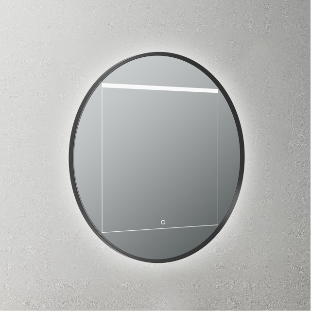 Mosmile Beveled Frame Round Bathroom Illuminated Mirror SPHERE-R062