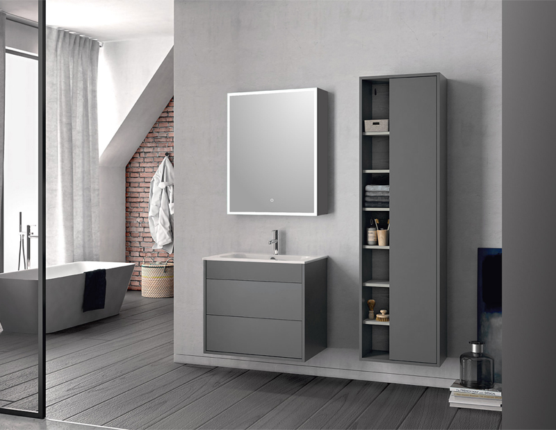Mosmile Alluminium Illuminated Bathroom Mirror Cabinet C101Y1002