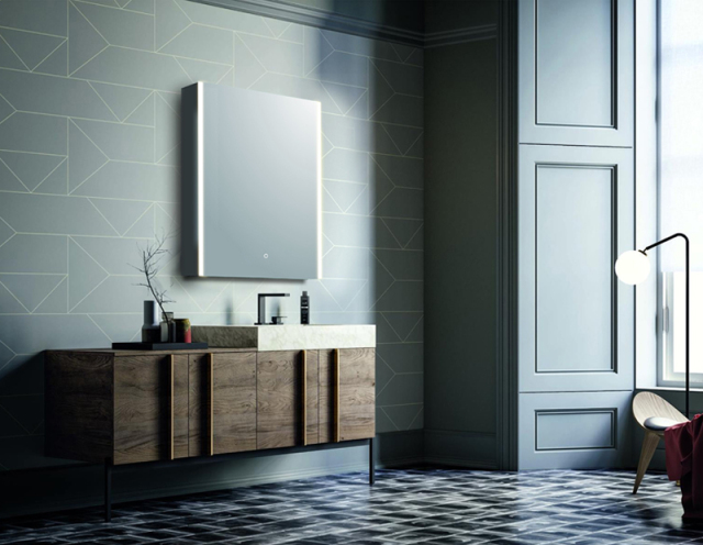 Mosmile Single Door Illuminated Bathroom Mirror Cabinet C101Y3010