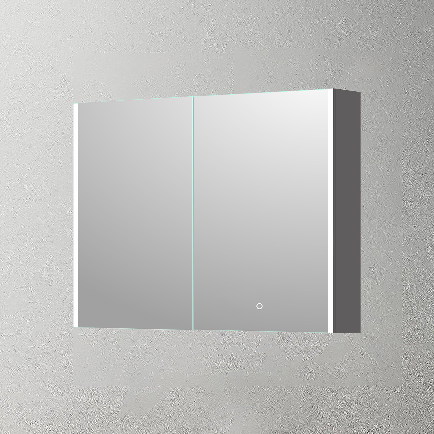 Mosmile Anti-fog 2 Doors Illuminated Bathroom Mirror Cabinet C201Y3017